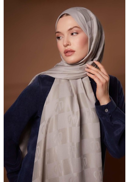 Gümüş Kare Lvd Baskılı Naia Jakar Şal fiyatları