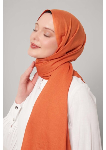 Turuncu Düz Tensel Şal