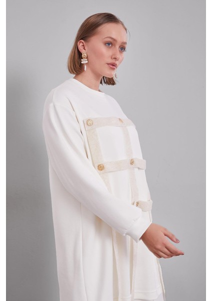 Ekru Kare Görünümlü Ikili Takım modelleri