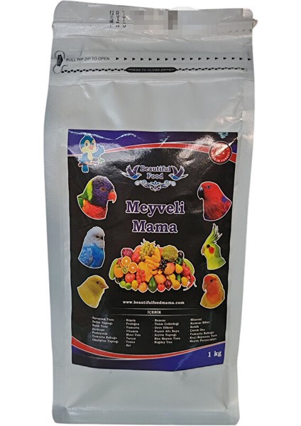 Beautful Food Mama 1 kg Meyveli Kuş Maması