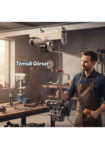 Elektrikli Vinç 250/500 kg Caraskal Güçlü Motorlu Çelik Halatlı Yük Kaldırma Makinesi Asansör Vinci modelleri