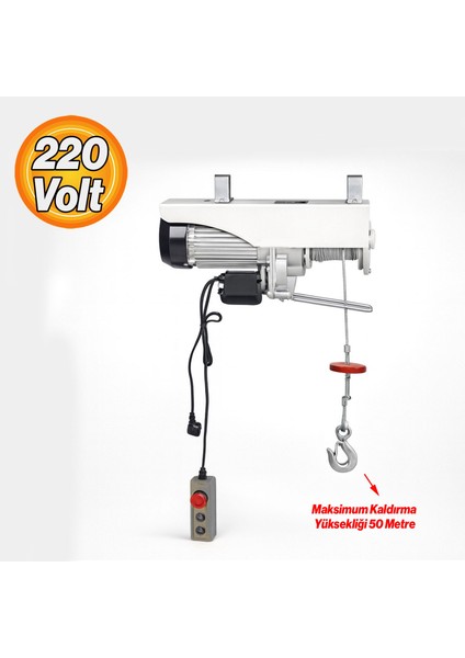 Elektrikli Vinç 250/500 kg Caraskal Güçlü Motorlu Çelik Halatlı Yük Kaldırma Makinesi Asansör Vinci fırsatları