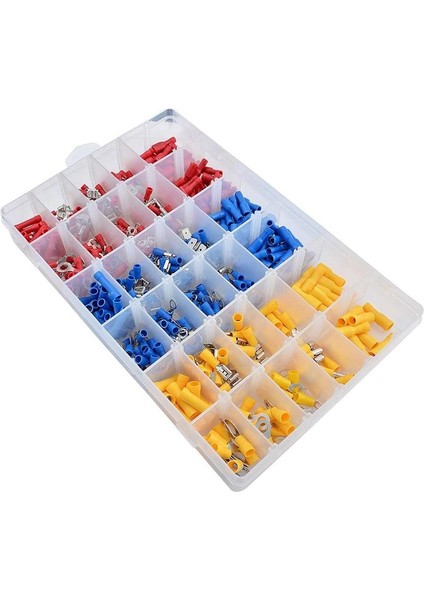 480 Adet Kablo Pabuç Terminal Seti Izoleli 30 Çeşit Şeffaf Çantada fiyatları