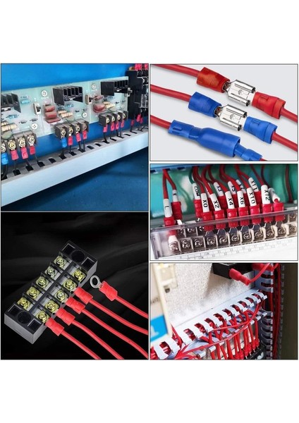 480 Adet Kablo Pabuç Terminal Seti Izoleli 30 Çeşit Şeffaf Çantada fırsatları