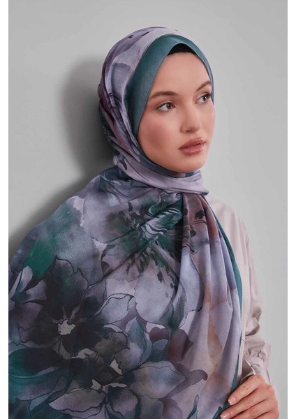 Mint Yeşili Zambak Baskılı Sport Şal fiyatları