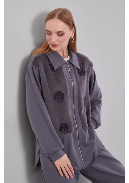 Antrasit Gül Detaylı Ikili Takım fırsatları