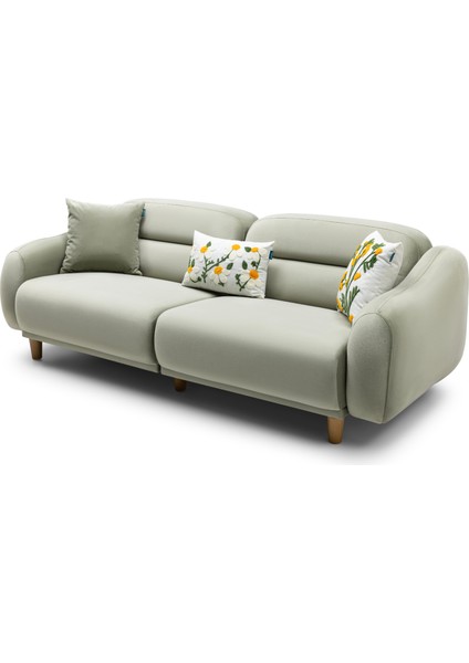 Stella Üçlü Koltuk Gürgen Ağacı Ayak- Kadife fırsatları