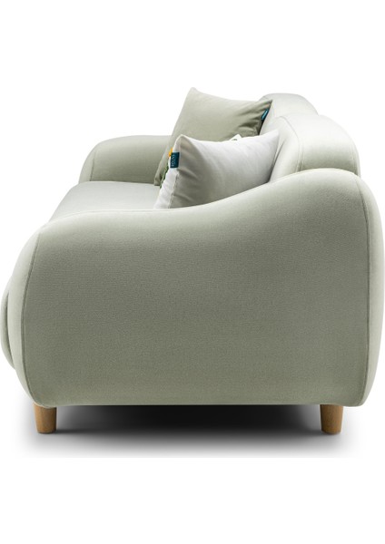 Stella Üçlü Koltuk Gürgen Ağacı Ayak- Kadife