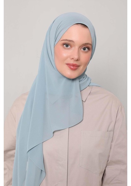 Turkuaz Lux Şifon Şal