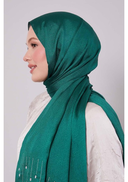 Yeşil Damla Taşlı Diamond Şal fiyatları