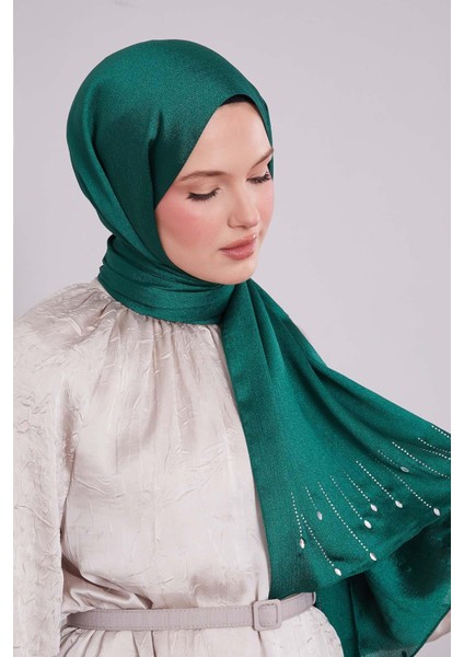 Yeşil Damla Taşlı Diamond Şal modelleri