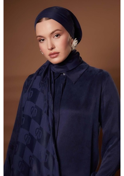 A.lacivert Kare Lvd Baskılı Naia Jakar Şal fiyatları