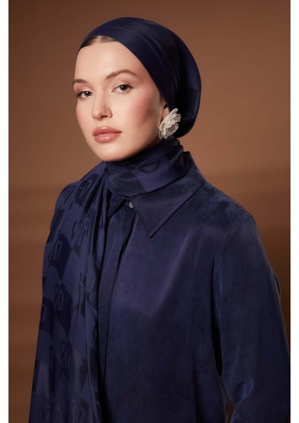 A.lacivert Kare Lvd Baskılı Naia Jakar Şal modelleri