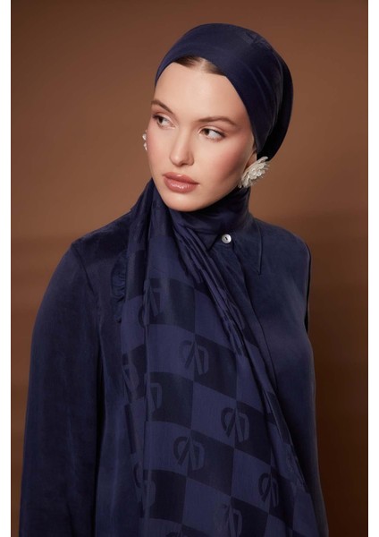 A.lacivert Kare Lvd Baskılı Naia Jakar Şal indirimleri