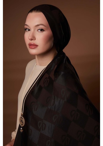 K.kahve Kare Lvd Baskılı Naia Jakar Şal