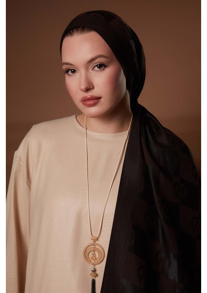 K.kahve Kare Lvd Baskılı Naia Jakar Şal modelleri