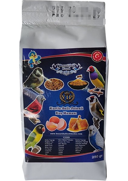 Mama 250 gr Kurtlu Ballı Polenli Kuş Maması