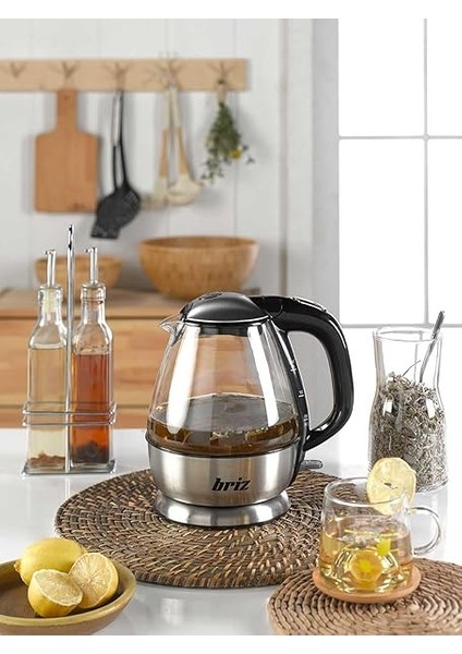 BR711 Inox Su Isıtıcı Cam Kettle modelleri