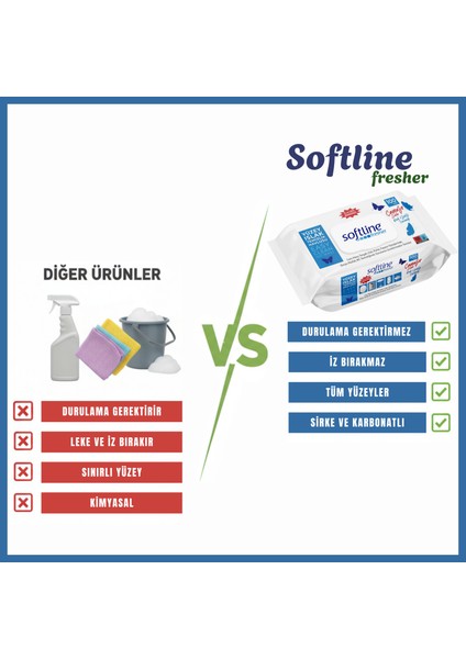 Softline Easy Clean Dağ Esintisi Ferahlığı Çamaşır Sulu Islak Mendil Yüzey Temizlik Havlusu & Mendili 3'lü Paket (3X100 Yaprak) fırsatları