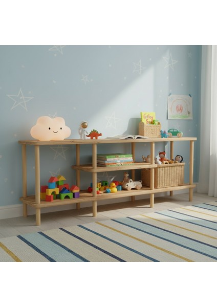 Vivo Atlantik Çam Ahşap Dikdörtgen Çok Amaçlı Raf Tv Sehpası modelleri