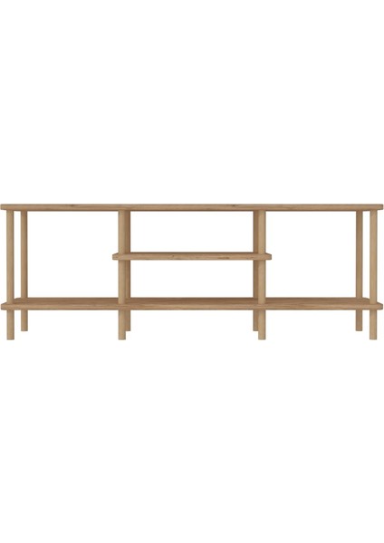 Vivo Atlantik Çam Ahşap Dikdörtgen Çok Amaçlı Raf Tv Sehpası