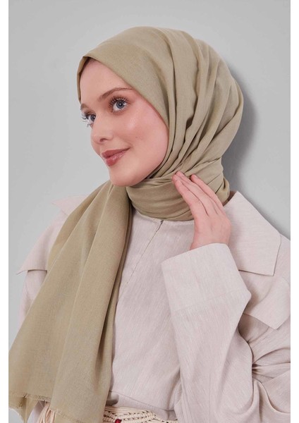 Yağ Yeşili Düz Tensel Şal modelleri