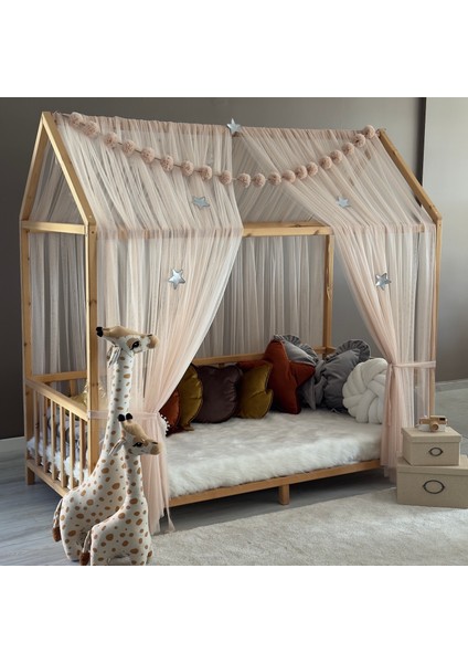 Camel Çift Perdeli Montessori Yatak Cibinliği Montessori fırsatları