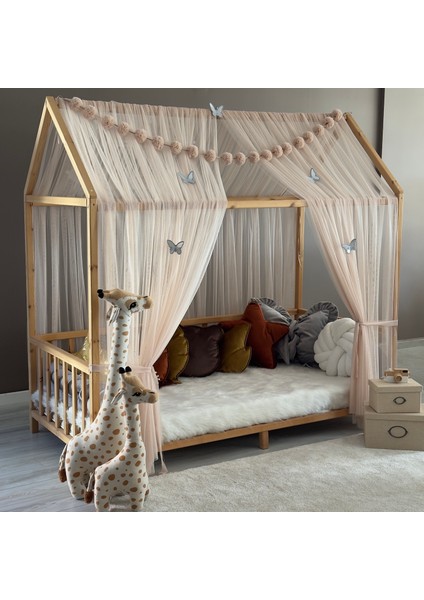 Camel Çift Perdeli Montessori Yatak Cibinliği Montessori indirimleri