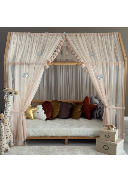Camel Çift Perdeli Montessori Yatak Cibinliği Montessori