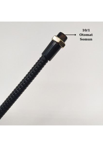 Dekoratif Kıvrımlı Spiral Masa Lambası ve Aplik Borusu 8 mm Siyah Renk 25 Cm.