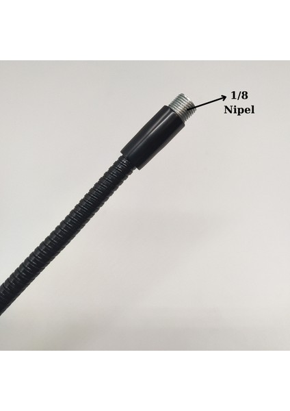 Dekoratif Kıvrımlı Spiral Masa Lambası ve Aplik Borusu 8 mm Siyah Renk 25 Cm.