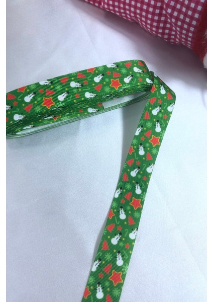 Yılbaşı 2026 Hediye Paketleme Kurdelesi Yeşil Noell Baba Seti