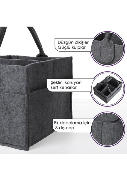 Anne Bebek Bakım Çantası Bebek Bezi ve Islak Mendil Düzenleyici Alt Değiştirme Organizeri modelleri