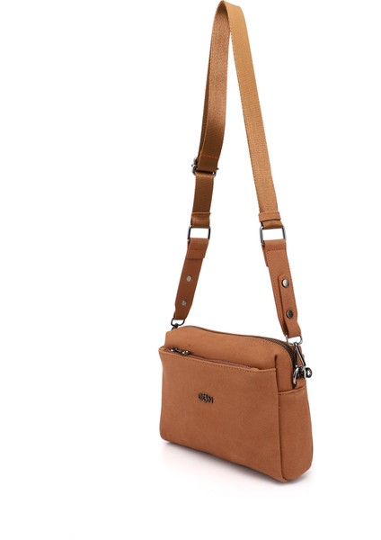 Kadın Taba Süet Uzun Askılı Omuz Çantası modelleri