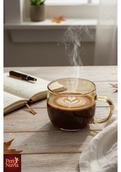 Ikili Estetik Borosilikat Cam Bitki Çayı & Kahve Fincanı Seti indirimleri