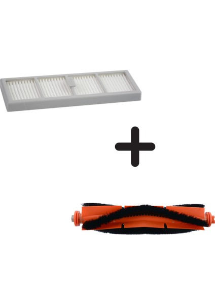 Philips Uyumlu Homerun 7000 Serisi Aqua XU7100, XU7000 Robot Süpürge Hepa Filtresi ve Ana Fırçası