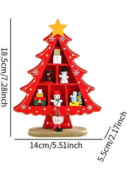 Küçük Ahşap Noel Ağacı ile Şık Yılbaşı Dekoru ve Hediye Seti indirimleri