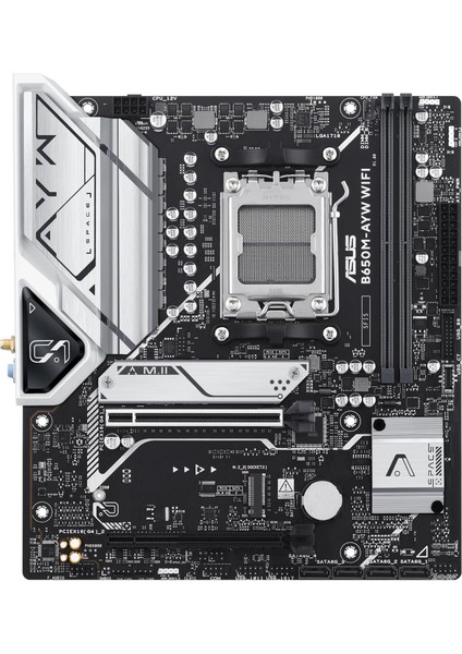 B650M-AYW Wifi Amd B650 Micro-Atx Anakart, Ddr5, Pcıe 5.0 M.2 Desteği, Hdmı, Realtek 2.5gb Ethernet, Wi-Fi 6, Arka USB 10GBPS Bağlantı Noktaları, Ön USB 5gbps Tip-C, Sata 6 Gbps fiyatları