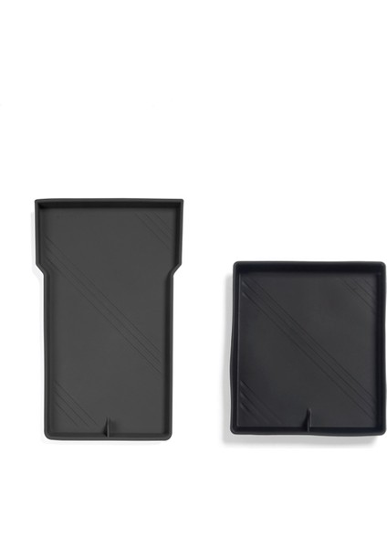 Tesla Model 3 Için Highland 2024 Merkez Konsol Organizatör Tepsi Pad Silikon Kolçak Saklama Kutusu Alt Alt Mat Siyah (Yurt Dışından)