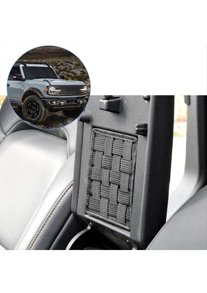 Ford Bronco Için Merkez Konsol Organizatörü Molle Panel 2021-2024 2/4 Kapı Koltuk Direği Dokuma Depolama Tutucu Torbası (Yurt Dışından) modelleri