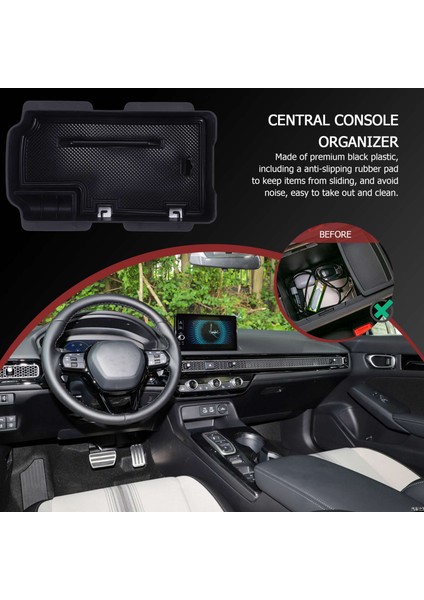 Honda Civic 11TH Gen 2022 Aksesuarlar Için Merkez Konsol Organizatör Tepsisi Arm Emri Saklama Kutusu Tepsiye Torpido Kutusu Ekle (Yurt Dışından) fiyatları