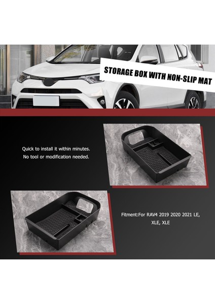 Araba Merkezi Kolçak Depolama Kutusu Ikincil Depolama Merkezi Konsolu Organizatör Toyota Rav-4 2019 2020 2021 Için Uyumlu (Yurt Dışından) modelleri