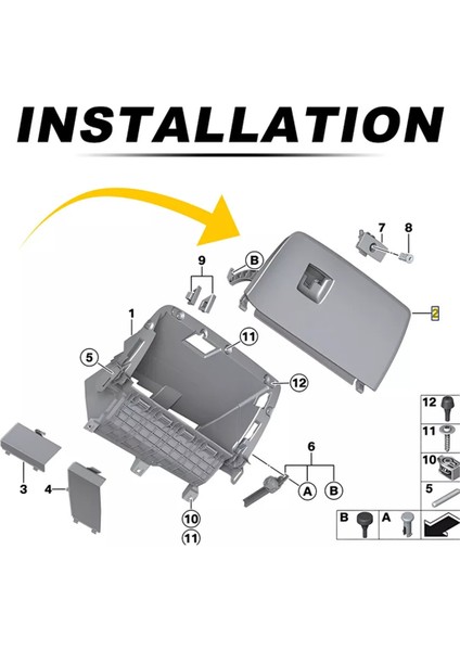 2011-2017 Bmw X3 F25 Için Araba Ön Çizgi Eldiven Kutu Kapısı Kapağı 51169242087 (Yurt Dışından)