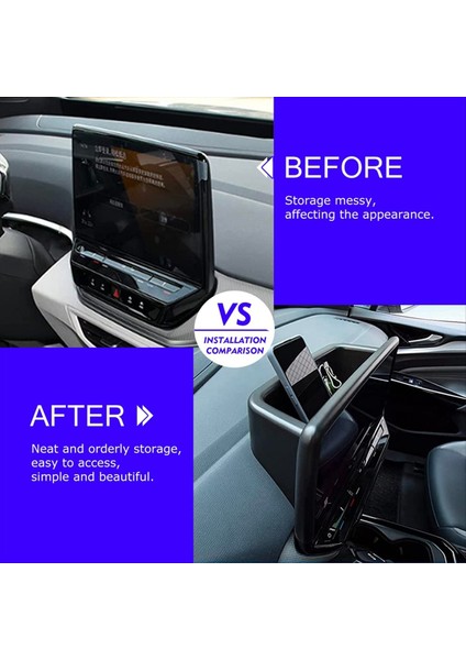 Vw Id 4 Id4 2021-2023 Aksesuarlar Gösterge Tablosu Organizer Ekleme Tepsisi Için Merkez Konsol Panosu Depolama Tepsisi Merkez (Yurt Dışından) indirimleri