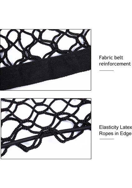 Fahren 39 &quot x 16&quot Araba Arka Bagaj Kargo Ağları Depolama Çantası Organizatörü Otomobil Kamyon Suv Jeep Çift Katman Naylon Mesh Net - Siyah (Yurt Dışından) modelleri