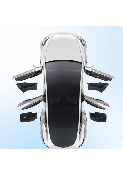Tesla Model 3 Için Highland 2024 Kapı Depolama Kutusu Kapı Kolu Koltuk Tepsisi Saklama Kutusu Silikon Kapak Ön ve Arka (Yurt Dışından) modelleri