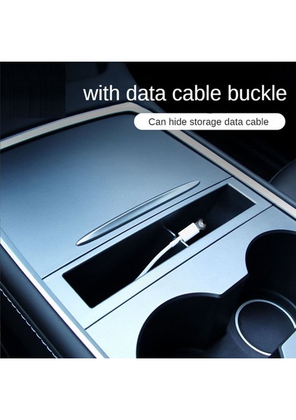 Tesla Model Y 3 2021-2023 Aksesuarlar Merkez Konsolu Kol Standı Saklama Kutusu Kart Anahtar Telefon Şarj Kablosu Organizatör (Yurt Dışından) fırsatları