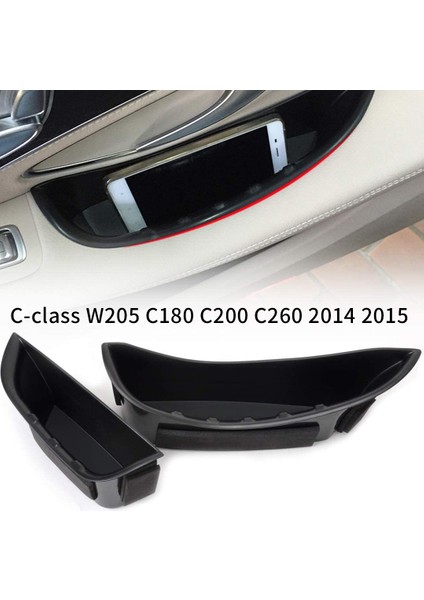 2pcs Ön Kapı Kol Dayama Depolama Kutusu Mercedes Için Konteyner Tutucu Benz C-Serisi W205 C180 C200 C260 2014 2015 (Yurt Dışından) fiyatları