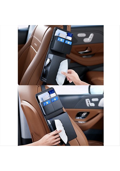 Araba Koltuk Tarafı Düzenleyici Deri Ön Koltuk Asma Depolama Çantası Evrensel Otomatik Doku Kutusu Tutucu Cam Kart Kupası Organizatör (Yurt Dışından) indirimleri