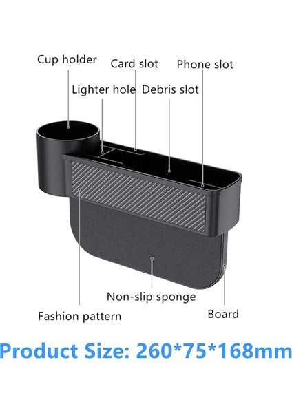2&#39 Si 1 Arada Koltuk Alanı Organizatör Depolama Cepleri Otomatik Alan Fincan Tutucu Depolama/cep Telefonu/cüzdan/cüzdan Için Tiding Tiding (Yurt Dışından) fiyatları